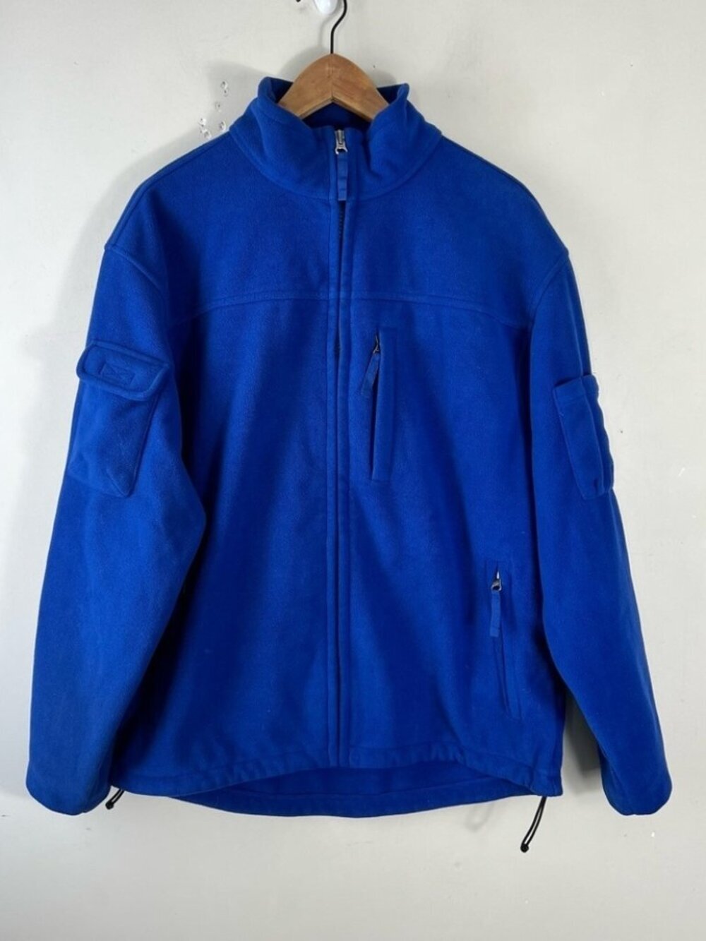 Duluth Trading Men's Shoreman Fleece Jacket Blue Full Zip Pockets Size Medium